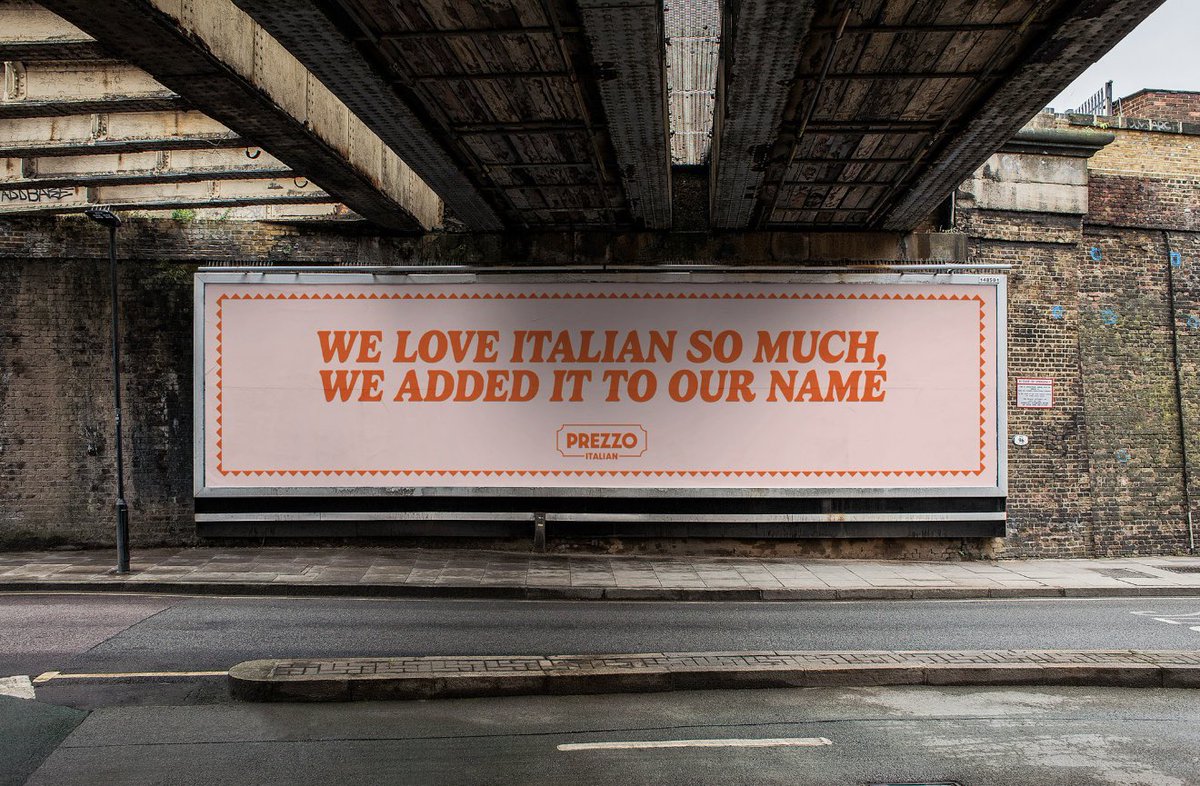 We’re shouting it loud and proud. We love Italian so much, we’ve added it to our name. Our new look is more than just a rebrand, it’s a celebration of everything we stand for at Prezzo Italian 🍝🍕🍷