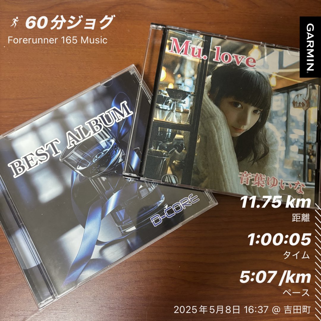 gx5QeobimzHOYE2's tweet photo. ・60分ジョグ(調整)
・200M流しX2(必殺技の練習www🤣)

自分の好きな曲は練習が捗る😆
「moeてツワモノ」聴きテンション爆上がりモードで流しやったら凄いことに(体幹で支えるフォームの爆発力をデータに吸い上げたかった←これが本音😉)

#ランニング
#Dcore 
#音葉ゆいな
#俺のゆいな https://t.co/6Y0UJt6A7v