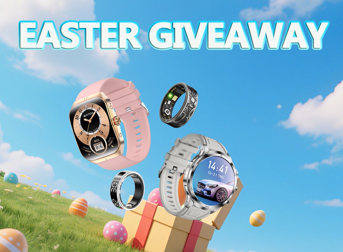 Rogbid_Official's tweet image. The #Rogbid #EasterGiveaway is ending soon! 🌟 Follow, comment, and share to enter. Final call—winners will be revealed soon. Don’t miss this last chance!😍
Buy Now: bit.ly/rogbidofficial
#smartwatch #smartphone #sports #fitness #health #design #fashion #smartring