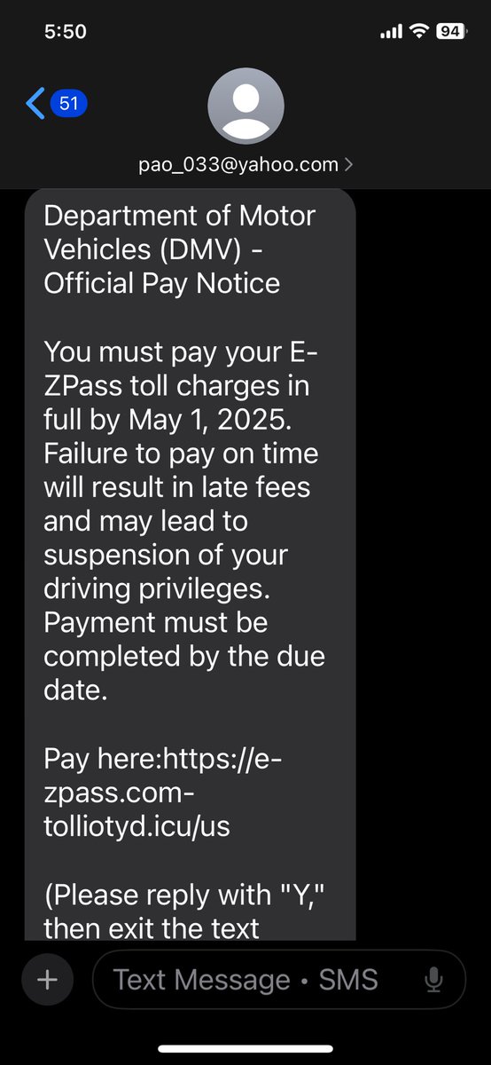 MissAnonFatale's tweet photo. Oh noes, I must pay these tolls before I lose my driving privileges!!
Todayโs #Scam #DMV = failed
#NerNer #Losers! (just because I like to act childish sometimes ๐) https://t.co/C2ZHaJ3199