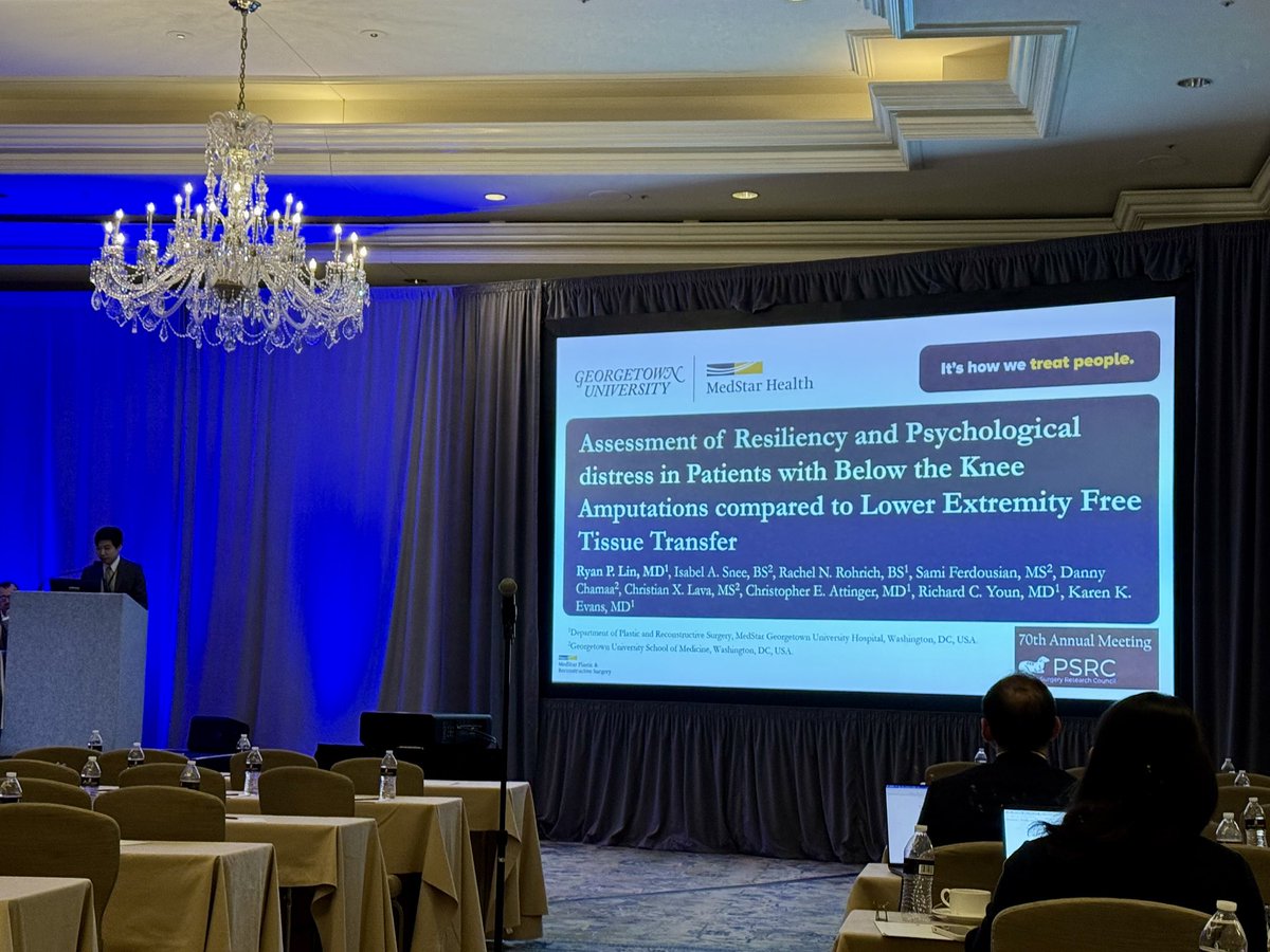 GWSurgery's tweet image. We can’t keep up w these research residents 😮💨 Dr. Ryan Lin presented postop suicidal ideation & resiliency after lower extremity free flap vs BKA and patient reported outcome measures after limb salvage vs BKA @PSRC1995 . That CV must be a textbook by now!! 📚🤓 #plasticsurgery