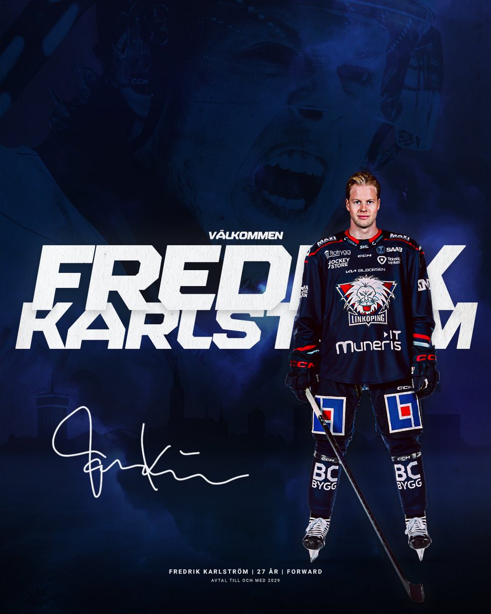 👋 Varmt välkommen tillbaka till Linköping Hockey Club, Fredrik Karlström!

Den 27-åriga forwarden Fredrik Karlström har tecknat ett fyraårsavtal med Linköping Hockey Club.

🔗 Läs mer här: lhc.eu/article/okzasv…