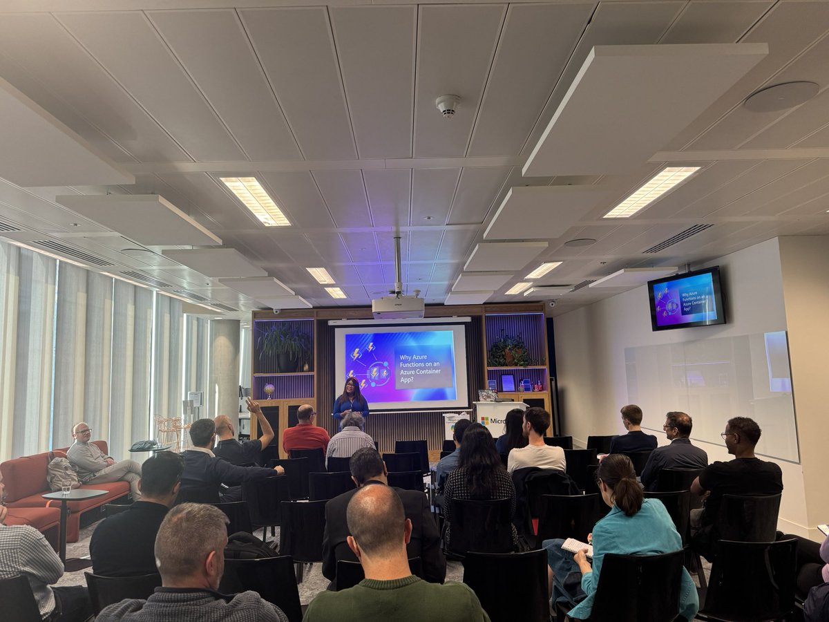 Nicholas Chang (@nick_cloudops) on Twitter photo <a href="/cjkodare/">Jonah Andersson</a> talking about Developing Cloud Native: Azure Functions on Azure Container Apps at #GlobalAzureLondon
<a href="/GlobalAzure/">GlobalAzure</a> #Microsoft #Cloud #GlobalAzureLondon <a href="/cjkodare/">Jonah Andersson</a> talking about Developing Cloud Native: Azure Functions on Azure Container Apps at #GlobalAzureLondon
<a href="/GlobalAzure/">GlobalAzure</a> #Microsoft #Cloud #GlobalAzureLondon