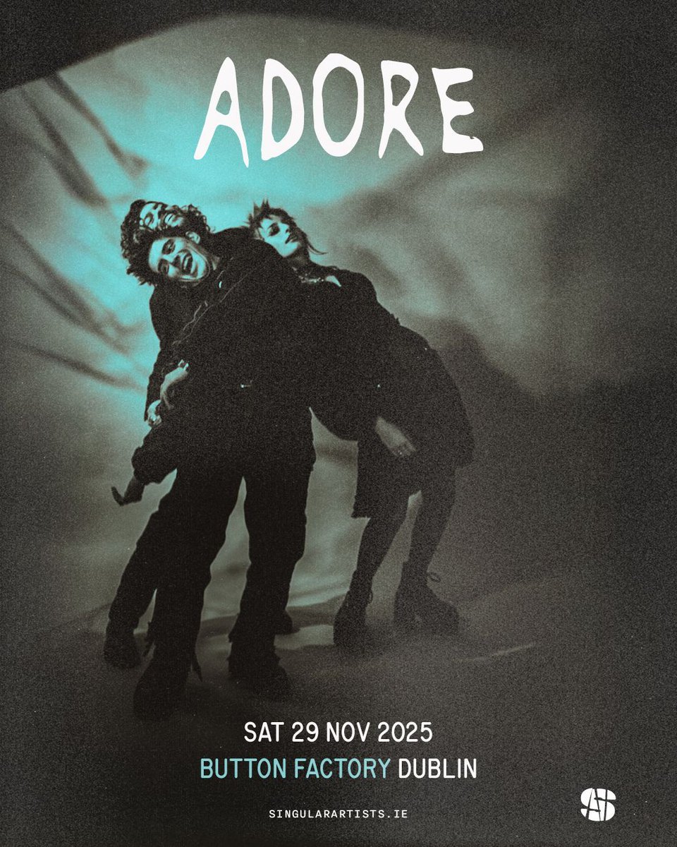 Singular Artists (@singularartists) on Twitter photo NEW : #Adore
Announce biggest
Dublin headliner yet
<a href="/ButtonFactory22/">Button Factory</a>
29th Nov 2025
Alongside huge IE Tour
incl. <a href="/roisindubhpub/">Róisín Dubh</a>
<a href="/mydolans/">Dolans Limerick</a> <a href="/MikethePies/">MikethePies</a>
+ More!!
Gen-Sale: Fri, 9th May - 10am
singularartists.ie/show/adore-25/
New Single : 'Show Me Your Teeth'
Out now via <a href="/bsmrocks/">Big Scary Monsters</a> NEW : #Adore
Announce biggest
Dublin headliner yet
<a href="/ButtonFactory22/">Button Factory</a>
29th Nov 2025
Alongside huge IE Tour
incl. <a href="/roisindubhpub/">Róisín Dubh</a>
<a href="/mydolans/">Dolans Limerick</a> <a href="/MikethePies/">MikethePies</a>
+ More!!
Gen-Sale: Fri, 9th May - 10am
singularartists.ie/show/adore-25/
New Single : 'Show Me Your Teeth'
Out now via <a href="/bsmrocks/">Big Scary Monsters</a>