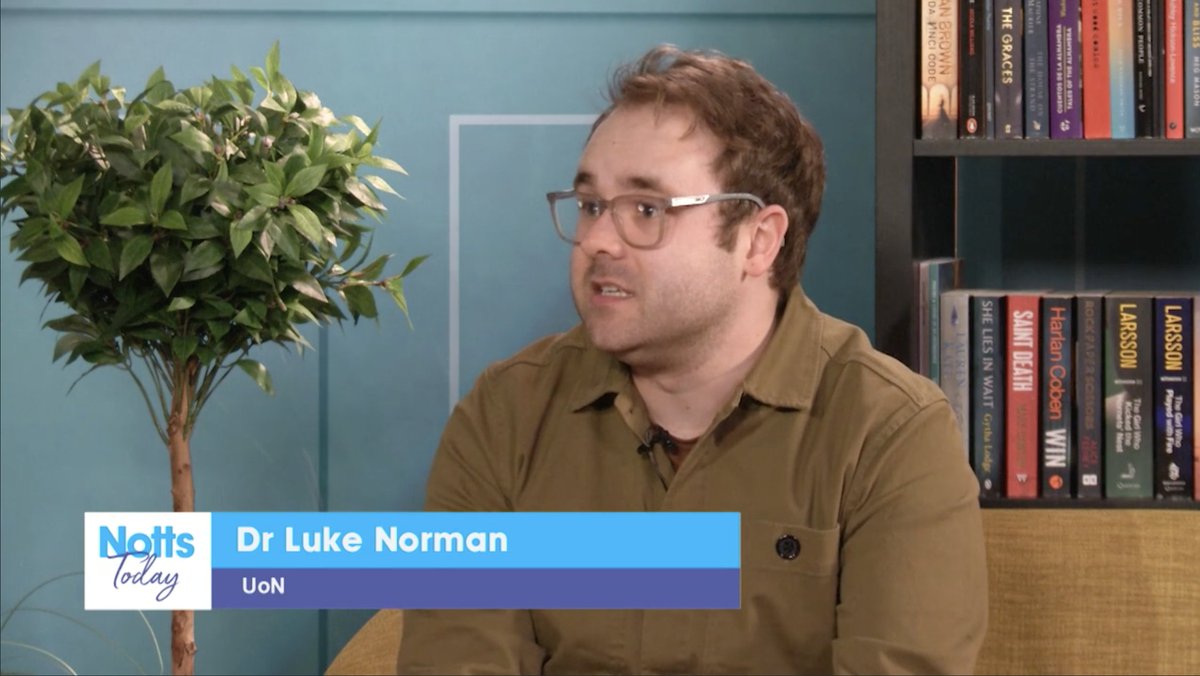 Dr Luke Norman from <a href="/UoNnmRC/">UoN nmRC</a> <a href="/ChemistryUoN/">UoN Chemistry</a> joined <a href="/Notts_TV/">Notts TV</a> to talk about the Summer of Space that has been launched to help children from across Nottingham learn about the Universe 🌒

Watch from 13:18: ow.ly/77cm50VP5Qw