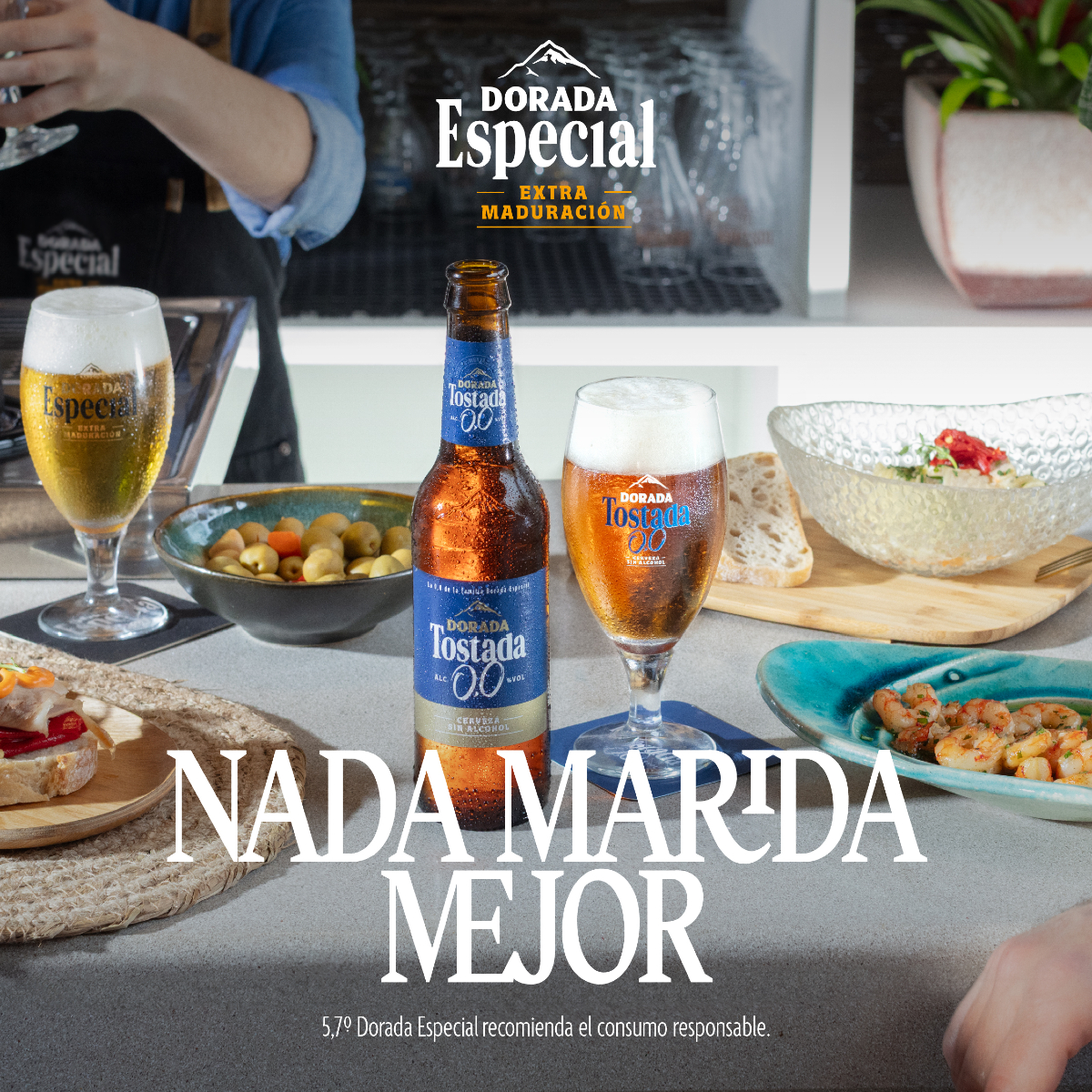 Sin excusas, Dorada 0,0 Tostada y esa anécdota sabrosa. Nada Marida Mejor. Dorada Especial.