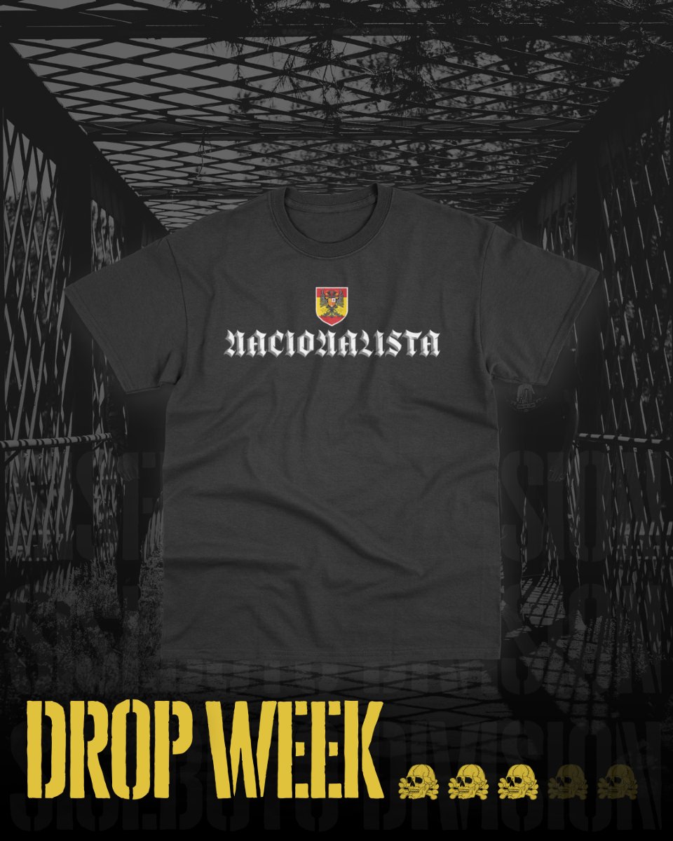 sisebutodivisio's tweet photo. Ni acomplejado ni tibio: patria, honor y memoria.
Aquí no caben grises, solo rojo y gualda con dos cabezas bien altas.

5 días, 5 nuevos lanzamientos.
#sisebutodivision #dropweek https://t.co/v0pVL19UCN