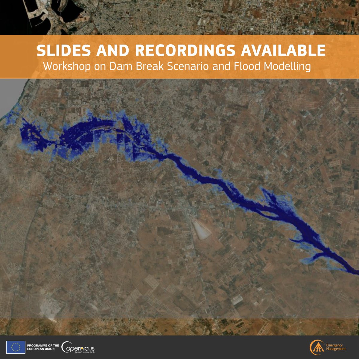 📽️ Missed the workshop on Dam Break Scenario &amp; Flood Modelling? Slides and recordings from the 7–8 April session are now available!
 
Dive into the Fast Flood App, dam break modelling, and new tools supporting rapid flood risk assessment.

🔗mapping.emergency.copernicus.eu/news/slides-an…