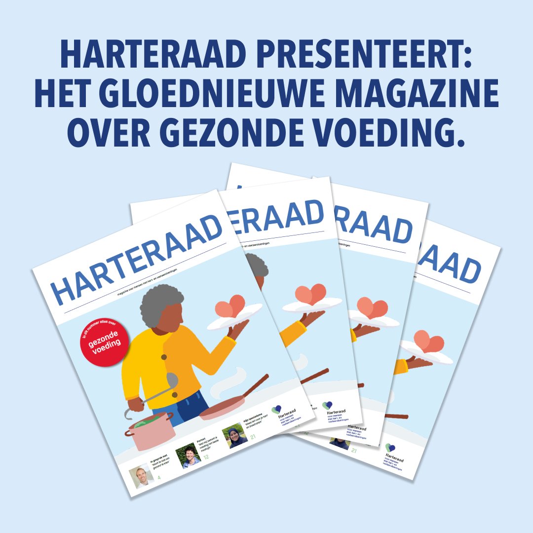 Met trots presenteren we het nieuwste Harteraad Magazine: alles over gezonde voeding. Meld je aan voor onze nieuwsbrief en ontvang het magazine direct in je inbox: harteraad.nl/nieuwsbrief-aa…