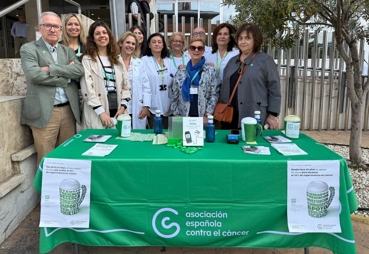 DS Arnau-Lliria (@gvadsarnau) on Twitter photo El Hospital Arnau de Vilanova acoge hoy la tradicional cuestación para la investigación contra el cáncer organizada por <a href="/ContraCancerEs/">Asociación Española Contra el Cáncer</a> El Hospital Arnau de Vilanova acoge hoy la tradicional cuestación para la investigación contra el cáncer organizada por <a href="/ContraCancerEs/">Asociación Española Contra el Cáncer</a>