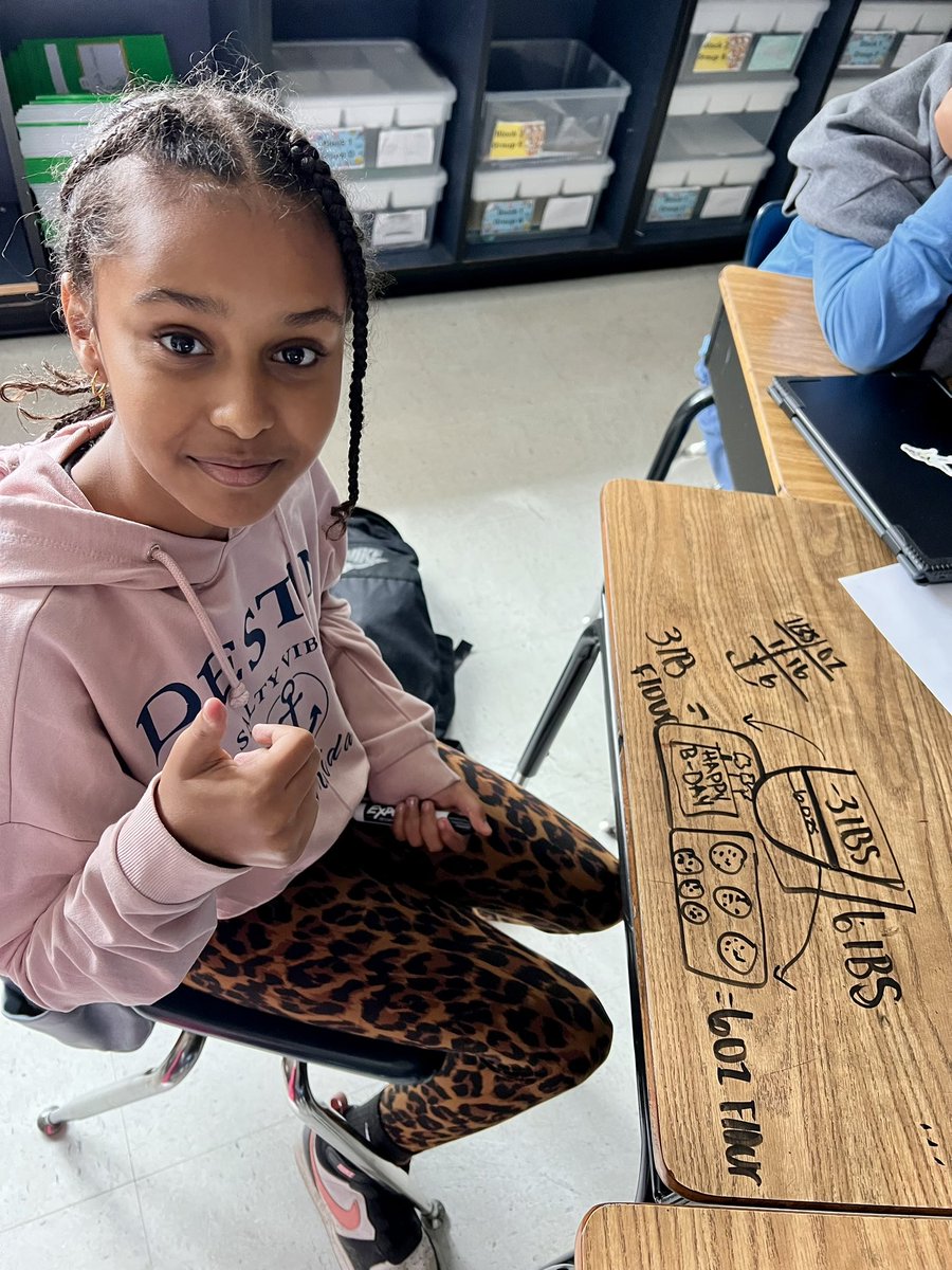 IndianTrailESNC's tweet photo. Students in Mrs. Miles class are all smiles and thumbs up as they tackle conversion problems with confidence! #TeamUCPS #WorkingHardEveryDay @AGHoulihan @TopperJenn58692 @UCPSNC https://t.co/A0i8kHpwMf
