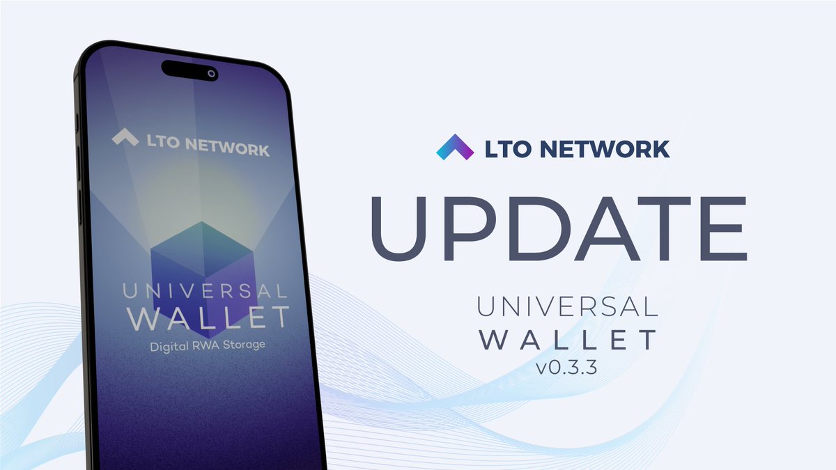👷‍♂️ Universal Wallet V0.3.3 is LIVE! 
(V0.2.23 for Android)

✅ Thumbnails on Import screen
✅ Alerts for new Ownables
✅ Sleek tab styling

Update to the latest version for the best experience 📲 $LTO

📪: blog.ltonetwork.com/uw-update-0525/