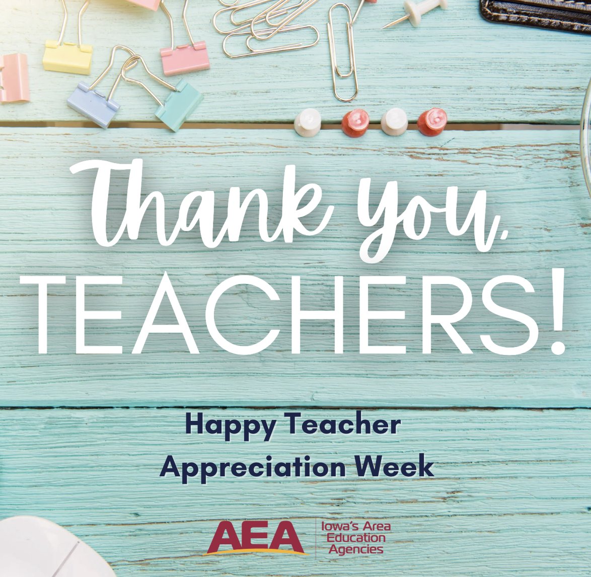It’s Teacher Appreciation Week! A heartfelt thank you to all the incredible Iowa teachers for the many ways you inspire, support, and make a difference each and every day.
.
#IAedChat #IowaSchools