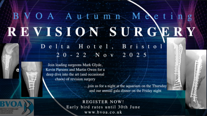 Registration now open for our autumn meeting...early bird rates apply before the end of June bvoa.co.uk