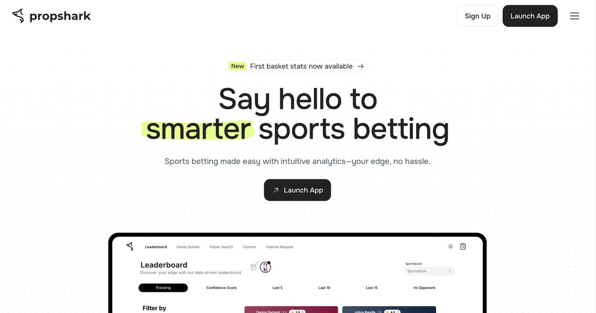 📢 Propshark Update: After offering free access for over a year, we’re moving to a premium model ($7.99/month) starting May 15th.

This change helps us cover rising data and service costs while continuing to build the powerful prop betting tools you love.

Huge thanks to everyone