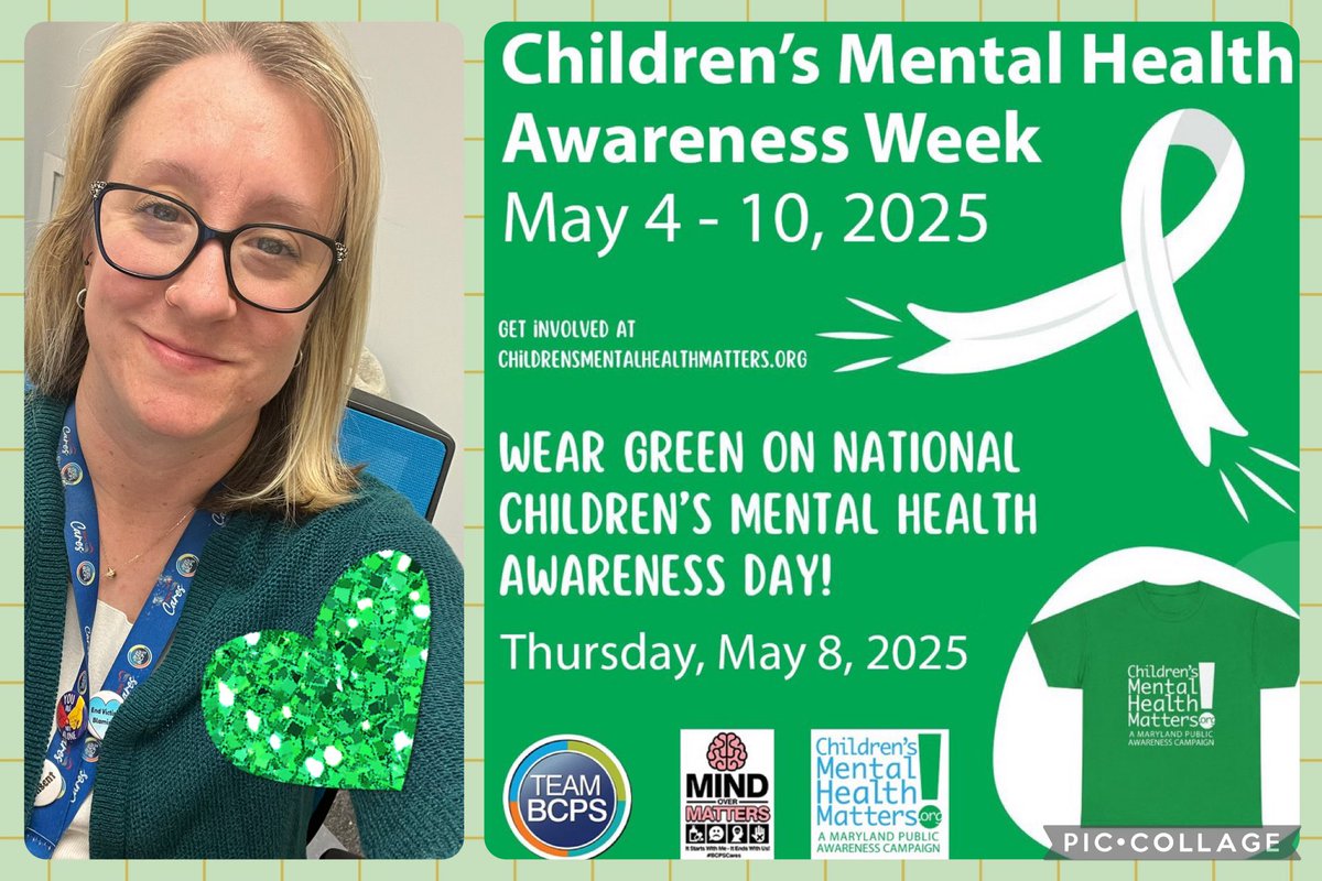 BCPS - Show me your green for children’s mental health awareness day!! 💚 <a href="/BaltCoPS/">Baltimore County Public Schools</a> <a href="/BCPSOSSS/">BCPS Department of Student Support Services</a> <a href="/BCPS_SSW/">BCPS Social Workers</a> <a href="/BCPScounseling/">BCPSSchoolCounseling</a> <a href="/bcps_psychs/">BCPS School Psychologists</a> <a href="/BCPS_PPW/">BCPS-PPW</a> <a href="/BcpsMTSS/">BCPS MTSS</a> <a href="/BCPSParentU/">BCPS Parent University</a> <a href="/ChildrensMHM/">Children's Mental Health Matters!</a>