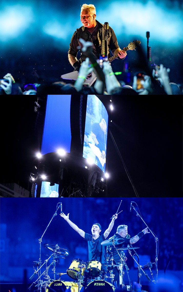 TechSideline's tweet photo. Relive last night’s historic night in Blacksburg through the lenses of Jon Fleming and @ivanmorozov!

[TAP EACH BOX FOR MORE]

#M72VirginiaTech @Metallica https://t.co/dIvXIeJylK