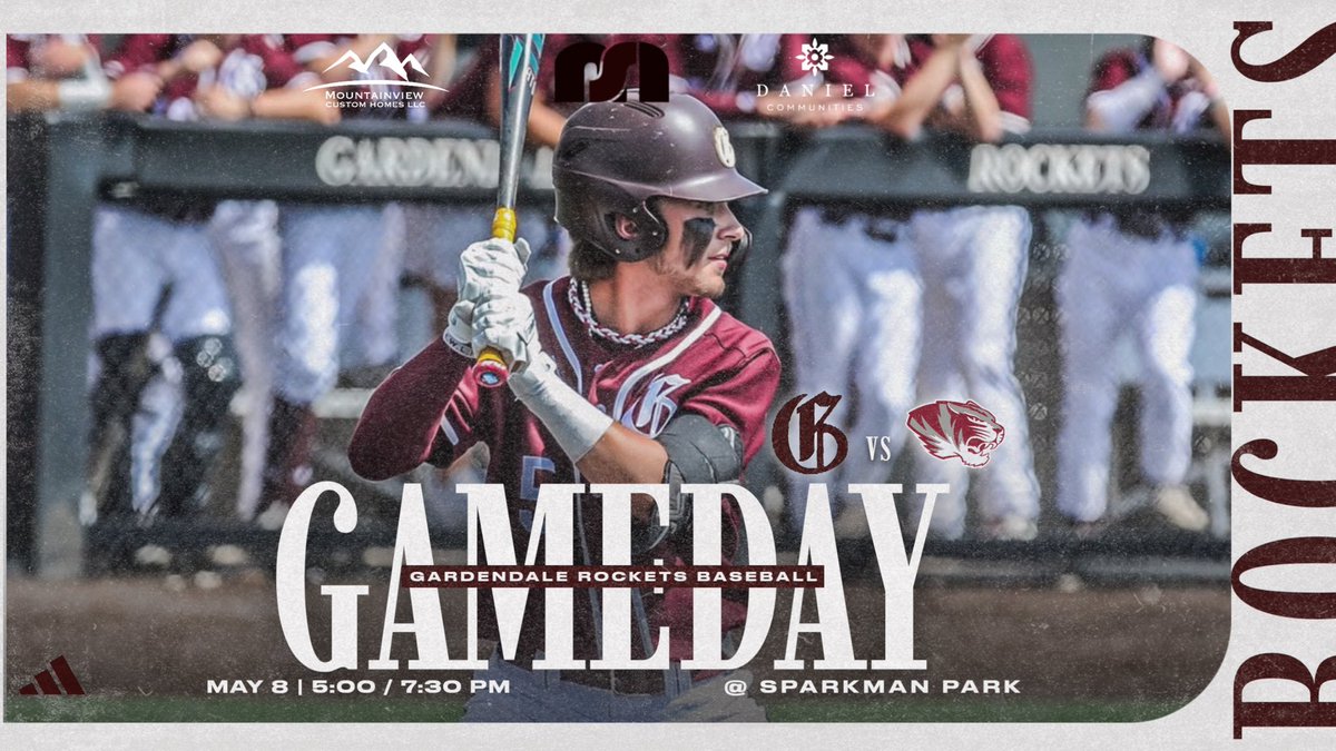 🚨 ROCKET BASEBALL TODAY 🚨 

🏆 Semifinals
🆚 Hartselle Tigers
⏰ 5:00 / 7:30 pm
🏟️ Sparkman Park
📍 Hartselle, AL
📱 GameChanger app
🎟️ GoFan.co

#HailtheDale