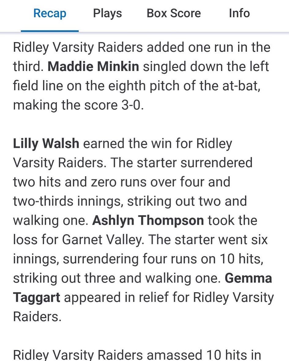 Had a great game yesterday!! I went 2/3 at the plate and played first and third!! 💚🤍 <a href="/CoastRecruitsSB/">Coast Recruits 🥎</a> <a href="/SBRRetweets/">Softball Recruiting Reposts</a> <a href="/SoftballRecruit/">Softball Recruit 🥎</a> <a href="/nxt1sports/">NXT 1</a> <a href="/CoastRecruits/">Coast 2 Coast Recruits</a> #softball