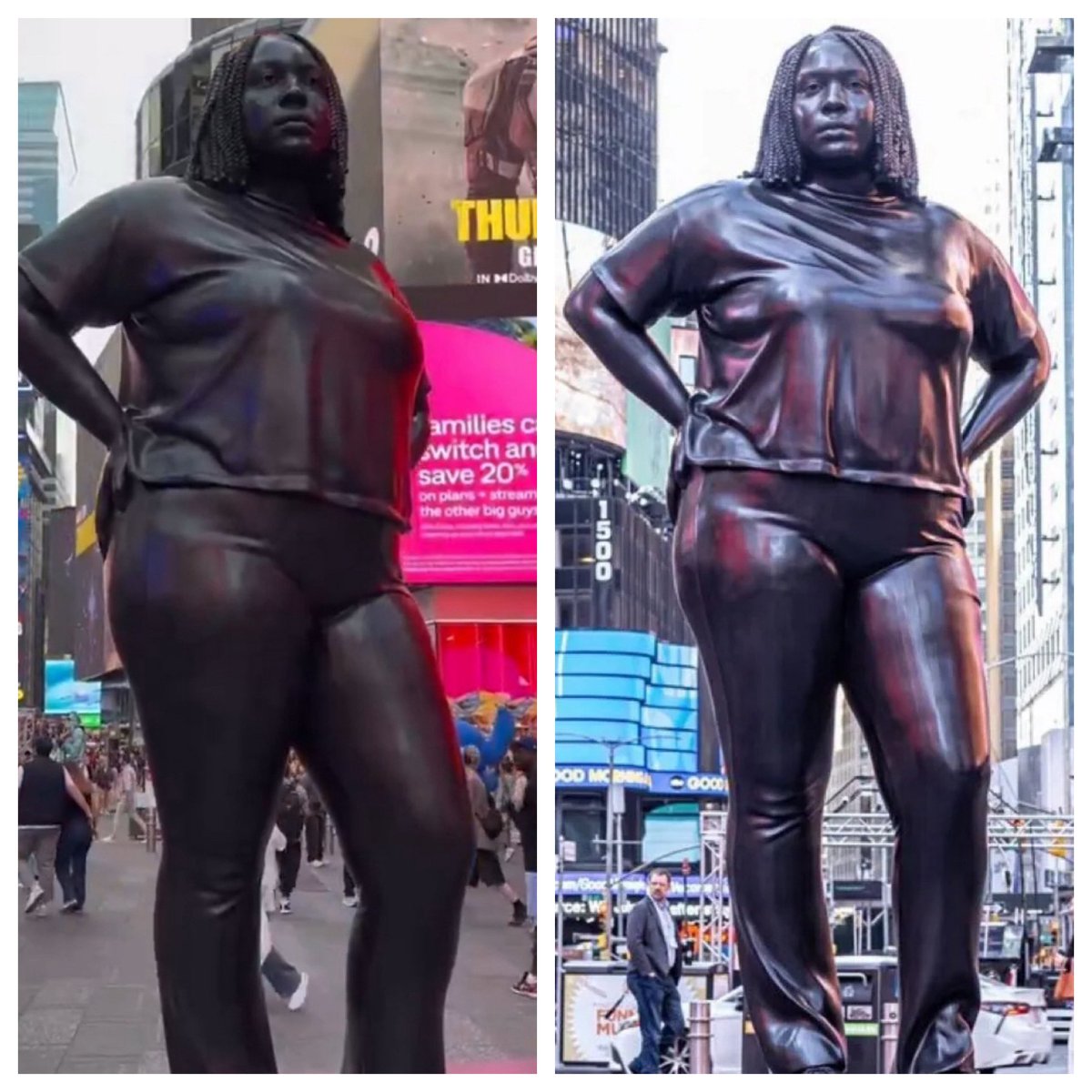 DRE (@drecbertt) on Twitter photo Shout out to #nyc and #timessquare for honoring corrupt politician/attorney general Letticia James by erecting a statue in her likeness.. #GodBlessAmerica #sistergirlmagic takes another L <a href="/NewYorkStateAG/">NY AG James</a> Shout out to #nyc and #timessquare for honoring corrupt politician/attorney general Letticia James by erecting a statue in her likeness.. #GodBlessAmerica #sistergirlmagic takes another L <a href="/NewYorkStateAG/">NY AG James</a>