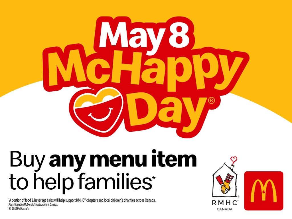 The Macs (@hfxmacs) on Twitter photo Today is #McHappyDay - and every order at <a href="/McDonaldsCanada/">McDonald's 🇨🇦</a> supports <a href="/RMHCAtlantic/">RMHC Atlantic / l’OMRM Atlantique</a>
families and local children's charities across Atlatic Canada.
Don’t forget to join us at Kempt Rd from 4-6pm. Today is #McHappyDay - and every order at <a href="/McDonaldsCanada/">McDonald's 🇨🇦</a> supports <a href="/RMHCAtlantic/">RMHC Atlantic / l’OMRM Atlantique</a>
families and local children's charities across Atlatic Canada.
Don’t forget to join us at Kempt Rd from 4-6pm.