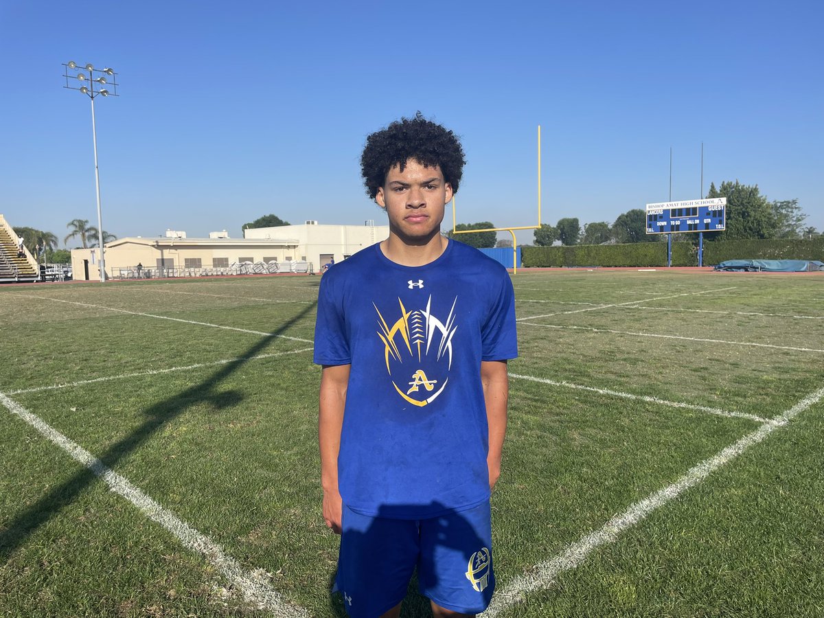 Bishop Amat DB Louis Blakely, a ‘26 transfer from Ontario Christian is looking good too