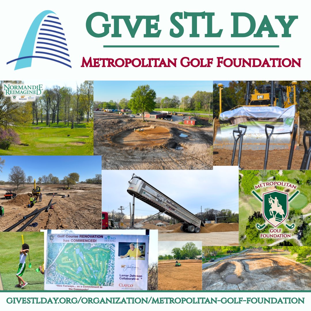 #GiveSTLDay is here! This is the time to give back to your community &amp; you can do so by making a donation to the Metropolitan Golf Foundation. Donations help area youth gain access to golf through #NormandieReimagined and Youth On Course. Donate: givestlday.org/organization/m…