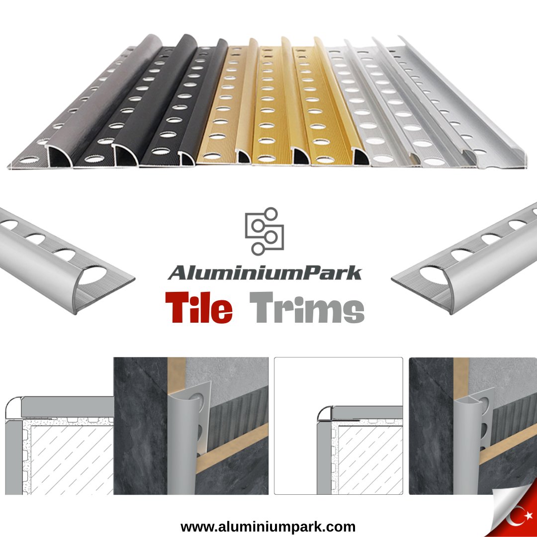 At Aluminiumpark, all our tile trims are proudly manufactured in Turkey. We work exclusively with wholesale and bulk orders. If you are a distributor or wholesaler, feel free to contact us for high-quality aluminum tile trims and competitive offers.

Website: