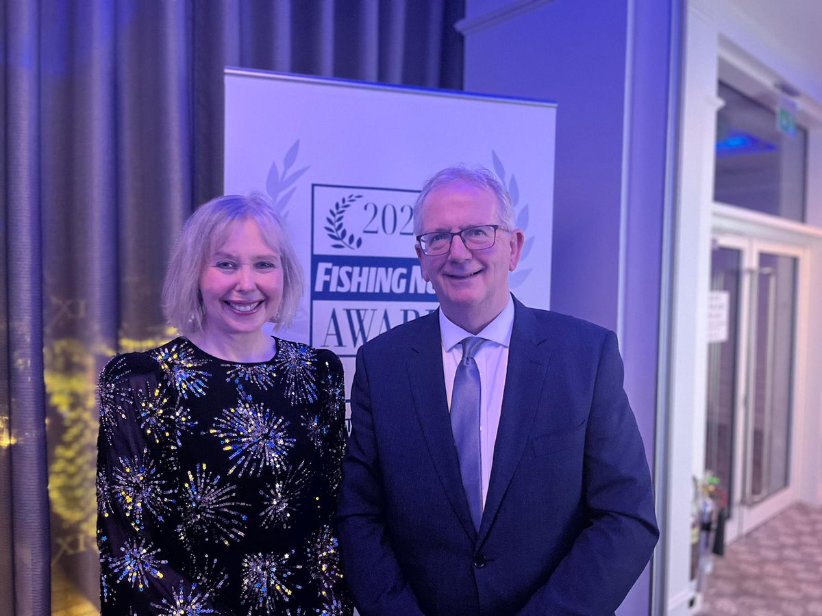 Honoured to attend <a href="/YourFishingNews/">Fishing News</a> Awards Dinner last night in Aberdeen as a guest of the <a href="/sff_uk/">SFF</a>, thanks to Elspeth Macdonald CEO and colleagues. Great evening, congratulations to all winners, special congratulations to Andy Read on his retirement from Fishing News.