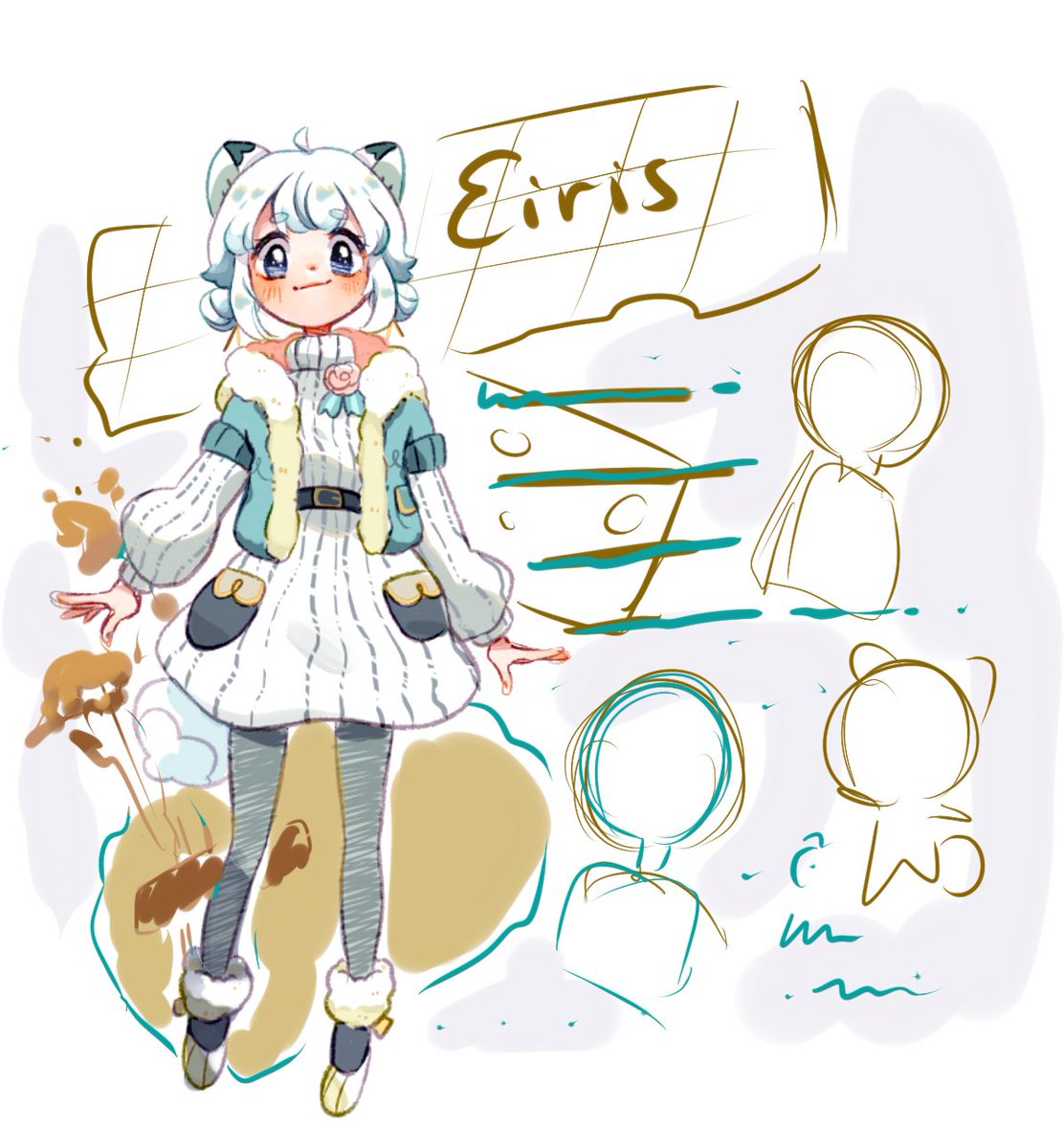 I did this concept about my dear Eiris, the white foxie, long ago 🥹