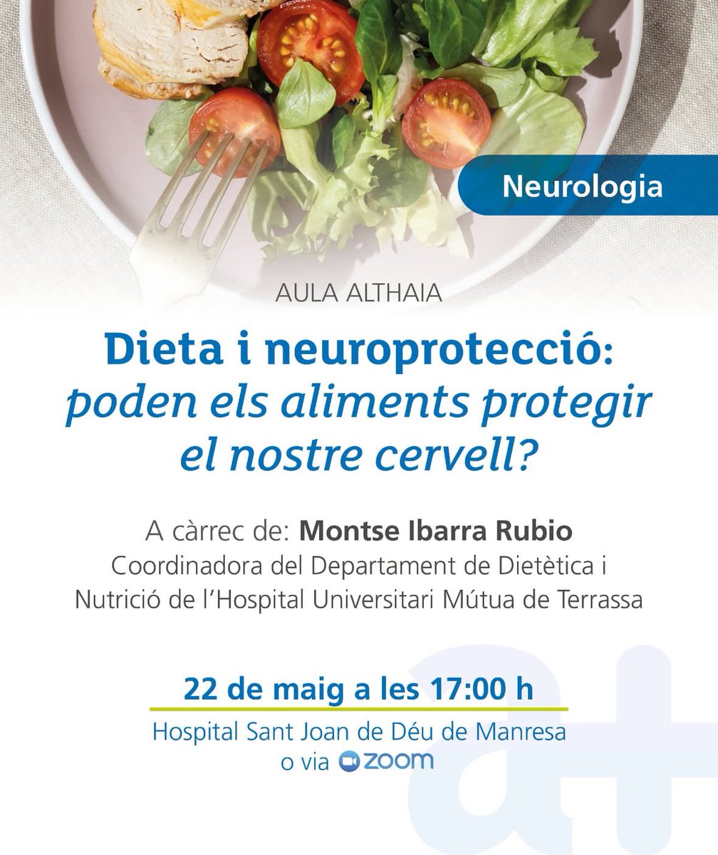 Natàlia Mas Sala (@natliamassala2) on Twitter photo El proper 22 de maig nova sessió Aula Althaia per pacient de Neurologia “Dieta i Neuroprotecció” en format híbrid o presencial, us hi esperem! #neuroalthaia <a href="/althaiamanresa/">Fundació Althaia</a> El proper 22 de maig nova sessió Aula Althaia per pacient de Neurologia “Dieta i Neuroprotecció” en format híbrid o presencial, us hi esperem! #neuroalthaia <a href="/althaiamanresa/">Fundació Althaia</a>