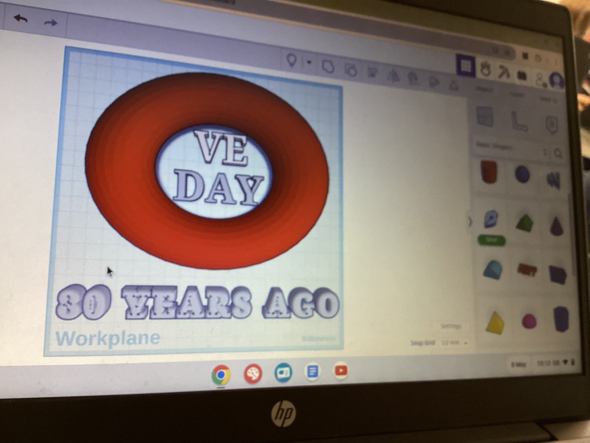 raeburnprimary's tweet image. Hazel class have created VE Day posters accessing Tinkercad and Google Drawings during today‘s computing lesson.  
#RaeburnComputing
#RaeburnYear6