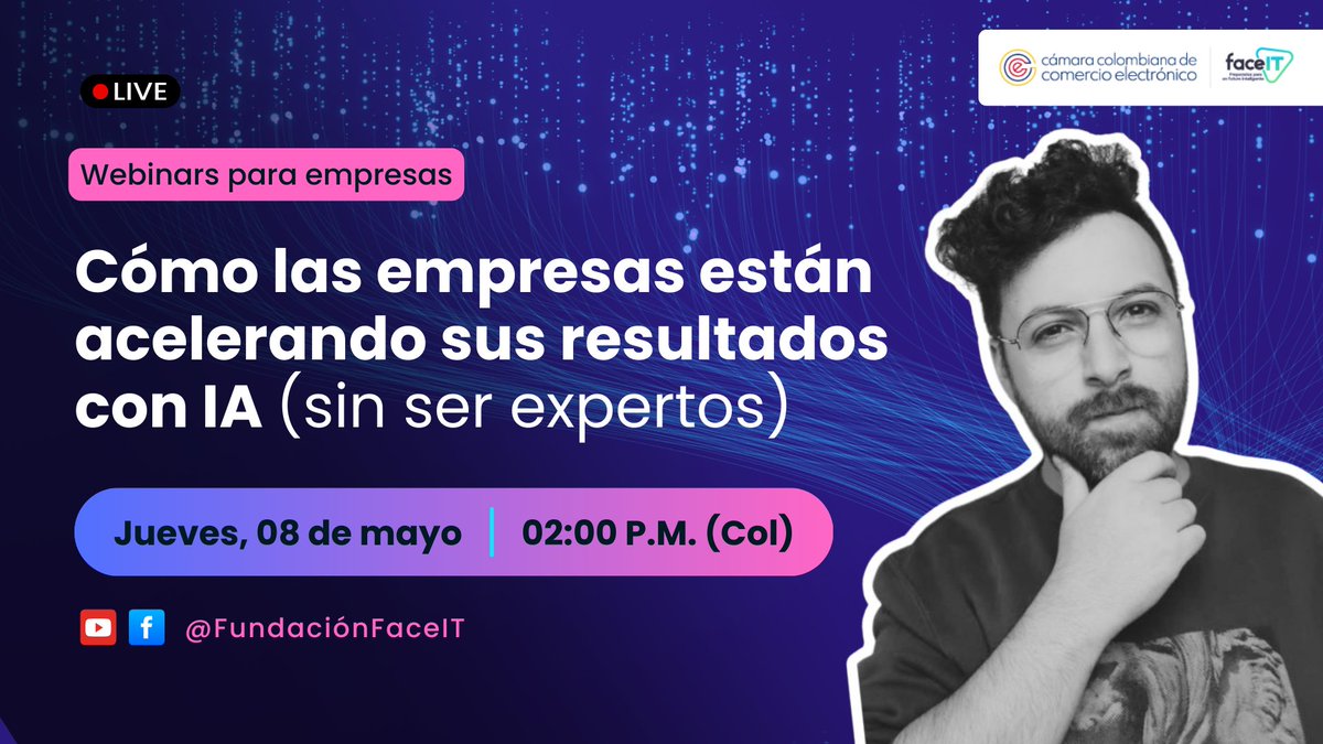 FundacionFaceIT's tweet photo. [ES HOY] #InteligenciaArtificial aplicada, sin carreta, sin tecnicismos. Cómo usarla en marketing, ventas y procesos reales.
👉Reserva tu cupo https://t.co/eMaWb2FUGD

Entregaremos 5 certificaciones internacionales a los asistentes.
#IAaplicada #Webinar #TransformacionDigital https://t.co/2t7Q0QR6vf