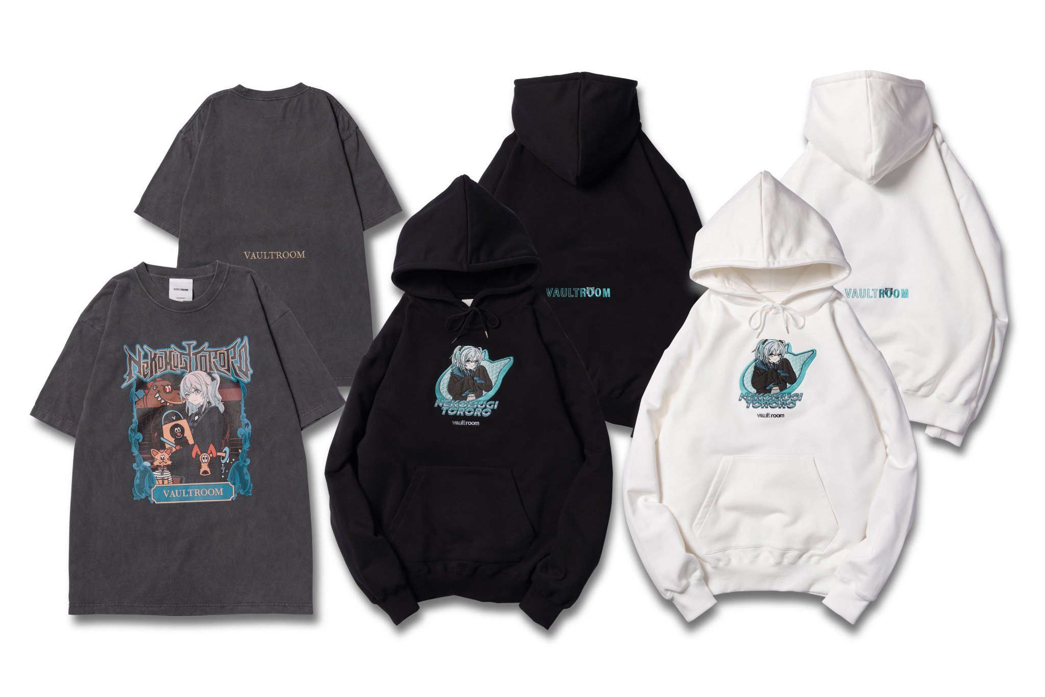 NEKOMUGI TORORO HOODIE / BLK VAULTROOM× NEKOMUGI TORORO HOODIE