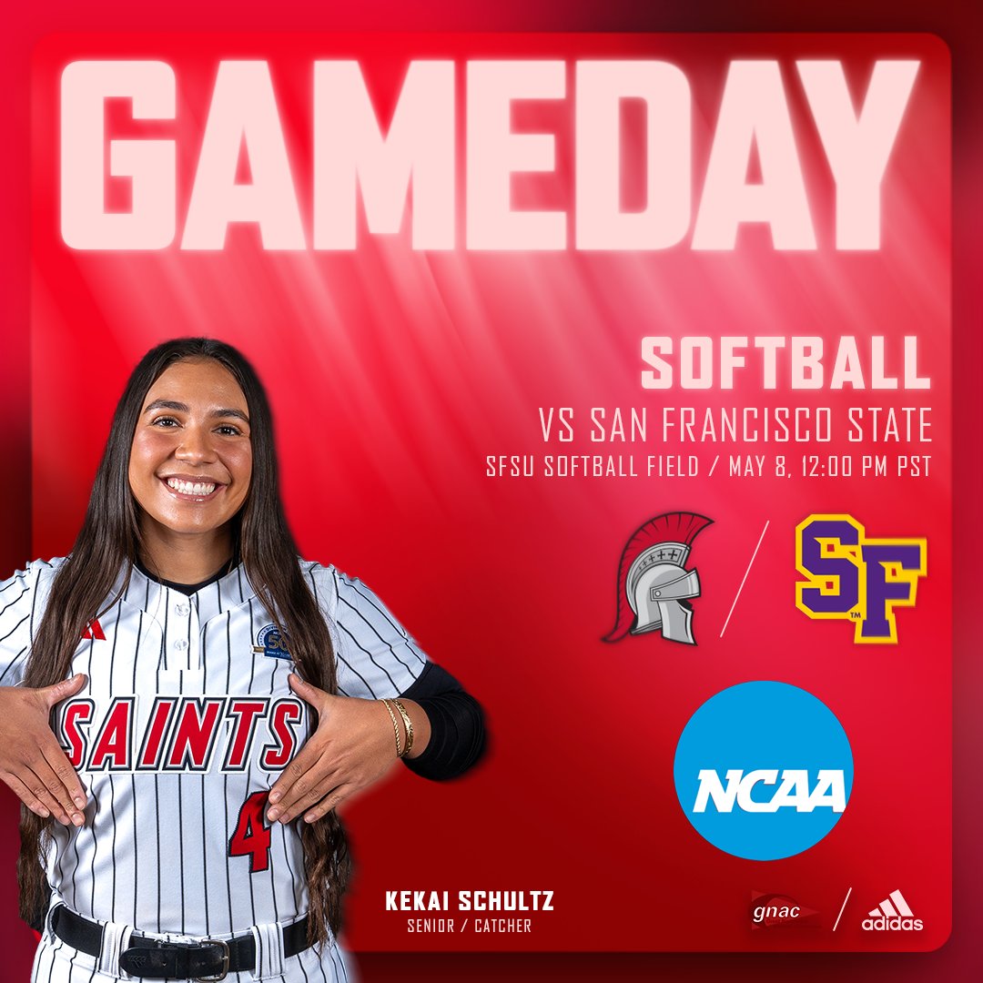 Saint Martin's Saints (@smusaints) on Twitter photo IT'S GAMEDAY ‼️
<a href="/SMUSaints_SB/">Saint Martin's Softball</a> faces San Francisco State in the opening contest of the 2025 West Regional!
📍 Worthington Center Watch Party, 12:00 PM
📺($) flosports.link/4k7t45i
📊 sfstategators.com/livestats_sb
🎟️ sfstategators.com/tickets
#SaintsStrong 🗡️ / 🥎 IT'S GAMEDAY ‼️
<a href="/SMUSaints_SB/">Saint Martin's Softball</a> faces San Francisco State in the opening contest of the 2025 West Regional!
📍 Worthington Center Watch Party, 12:00 PM
📺($) flosports.link/4k7t45i
📊 sfstategators.com/livestats_sb
🎟️ sfstategators.com/tickets
#SaintsStrong 🗡️ / 🥎