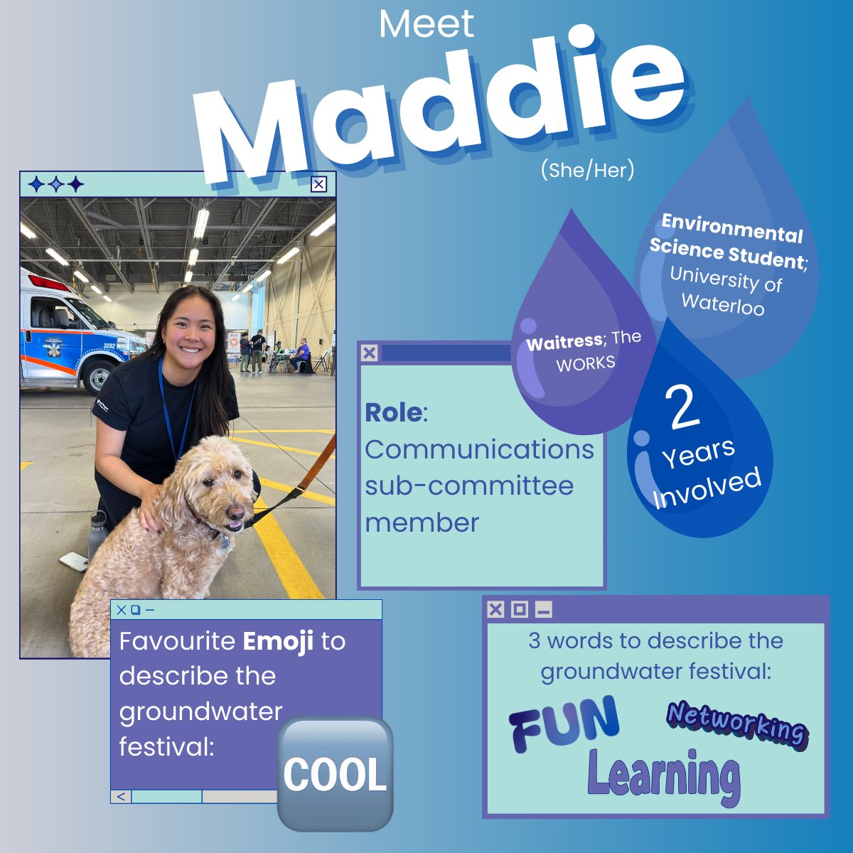 🌟 Meet Maddie (she/her), a UW Environmental Science student &amp; member of our Comms Sub-Committee! 

💬 She’s been with WWCGF for 2 years, sharing her passion for water education, conservation, and inspiring future environmental stewards. 💧🧠 

#WWCGF #WaterEducation 🆒