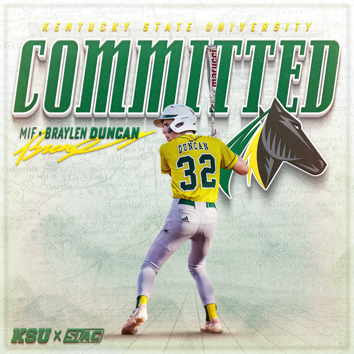 I am proud to announce that I’ll be continuing my academic and athletic journey at Kentucky State University.  I am blessed and extremely thankful for the opportunity to continue playing baseball at the next level.  I would first like to thank my parents for always believing in