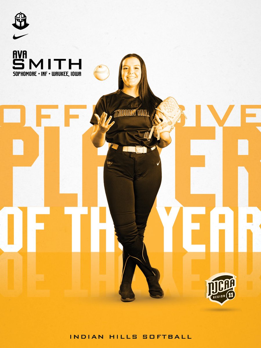 IHCC Athletics (@ihccathletics) on Twitter photo 𝗢𝗳𝗳𝗲𝗻𝘀𝗶𝘃𝗲 𝗣𝗹𝗮𝘆𝗲𝗿 𝗼𝗳 𝘁𝗵𝗲 𝗬𝗲𝗮𝗿 🔥
Ava Smith has been tapped as the <a href="/NJCAASoftball/">NJCAA Softball</a> Region 11 Offensive Player of the Year!
➡️ .489 / .548 / .883
➡️ 12 HR / 18 2Bs / 48 RBI
🗞️indianhillsathletics.com/sports/sball/2… 𝗢𝗳𝗳𝗲𝗻𝘀𝗶𝘃𝗲 𝗣𝗹𝗮𝘆𝗲𝗿 𝗼𝗳 𝘁𝗵𝗲 𝗬𝗲𝗮𝗿 🔥
Ava Smith has been tapped as the <a href="/NJCAASoftball/">NJCAA Softball</a> Region 11 Offensive Player of the Year!
➡️ .489 / .548 / .883
➡️ 12 HR / 18 2Bs / 48 RBI
🗞️indianhillsathletics.com/sports/sball/2…