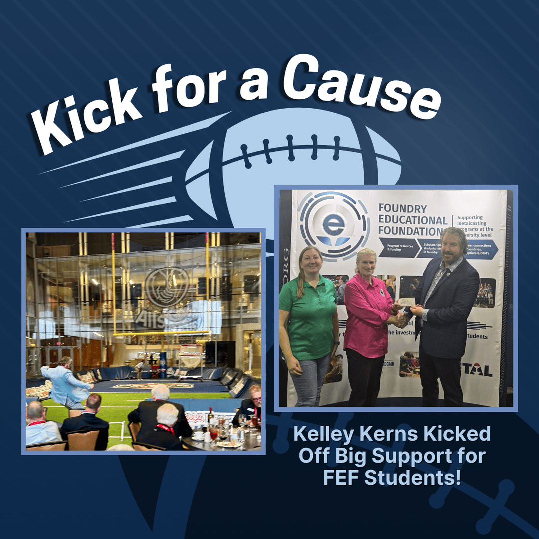 FEF_INC's tweet photo. 🏈 AFS Alumni turned football fun into a fundraiser for FEF! $612+ raised at the College Football Hall of Fame thanks to Kelley Kerns’ kicking challenge. Support students now through FEF’s #BuildABrighterFuture fundraiser! 🎓✨ #KickForACause
 👉 https://t.co/mvYfwMa6sm https://t.co/b1fdcnJv6W
