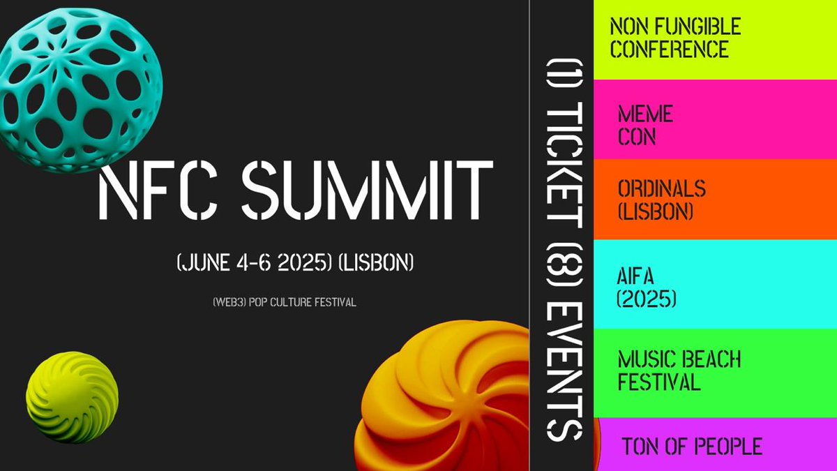CoinMarketCap's tweet image. Who is coming to Lisbon for @nfcsummit next month?

Swing by and say hi to the @CoinMarketCap team from June 4th - 6th in Portugal 🇵🇹

🎉 As Gold Sponsors we can offer an exclusive 90% discount on tickets — just for our community! Use code CMC at checkout on…