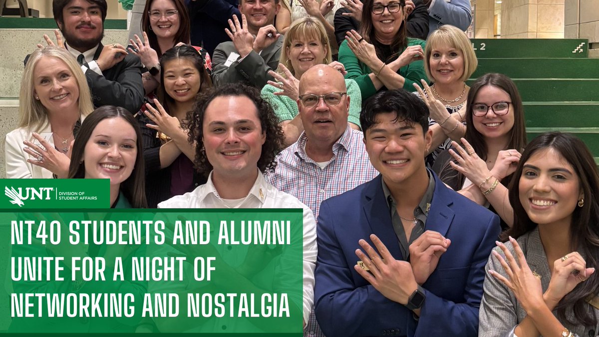 For 50 years, NT40 has built a legacy of leadership at UNT. 💚 At a special mixer, alumni &amp; current members came together to celebrate. Read more on how we are connecting &amp; inspiring the next generation. bit.ly/4iO5WHM

#UNT #GMG #DSANews #Denton