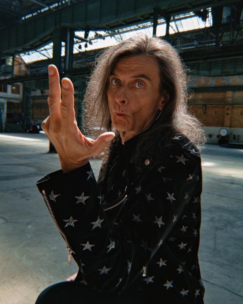 Hello, my name is Weiki, and I’m sunning myself in the quirkiness I’m known for at the photo shoot for our upcoming album, Giants &amp; Monsters! #helloween #giantsandmonsters