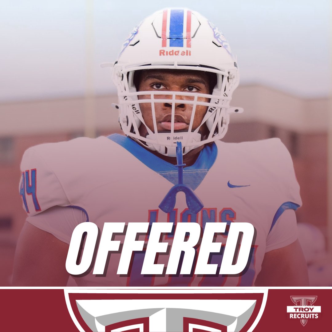 BREAKING: C/O 2026 Troy Trojans <a href="/TroyTrojansFB/">Troy Trojans Football 8x⚔️</a>
has offered 6’2 285lbs DE/NG/DT Semaj Fluellyn
<a href="/Semaj5Fluellyn/">Semaj Fluellyn</a> from Peachtree Ridge High School.   

Fluellyn has 75 tackles 8 sacks 25 TFL’s.  

Offers from UNLV, Arkanasas State, Wofford, Bryant, Ball State, GWU.   

#TroyReport