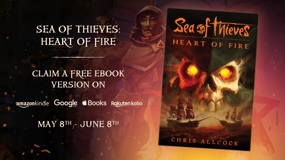To mark Season 16's Reaper's Bones focus, the eBook version of our second novel 'Heart of Fire' is available for free until June 8th! Explore the rise and (initial) fall of the villainous Captain Flameheart by claiming the ebook on your preferred platform: linktr.ee/SeaofThievesHoF