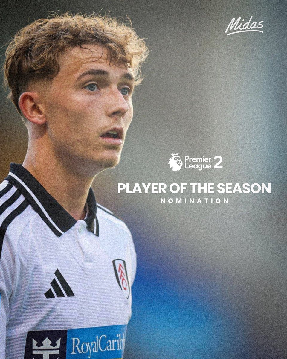 𝐏𝐑𝐄𝐌𝐈𝐄𝐑 𝐋𝐄𝐀𝐆𝐔𝐄 𝟐: 𝐏𝐎𝐓𝐘 👑

After another sensational campaign, Fulham’s Callum Osmand has been nominated for the Premier League 2 Player of the Season Award. 

#FFCU21 | #FulhamFC | #PL2