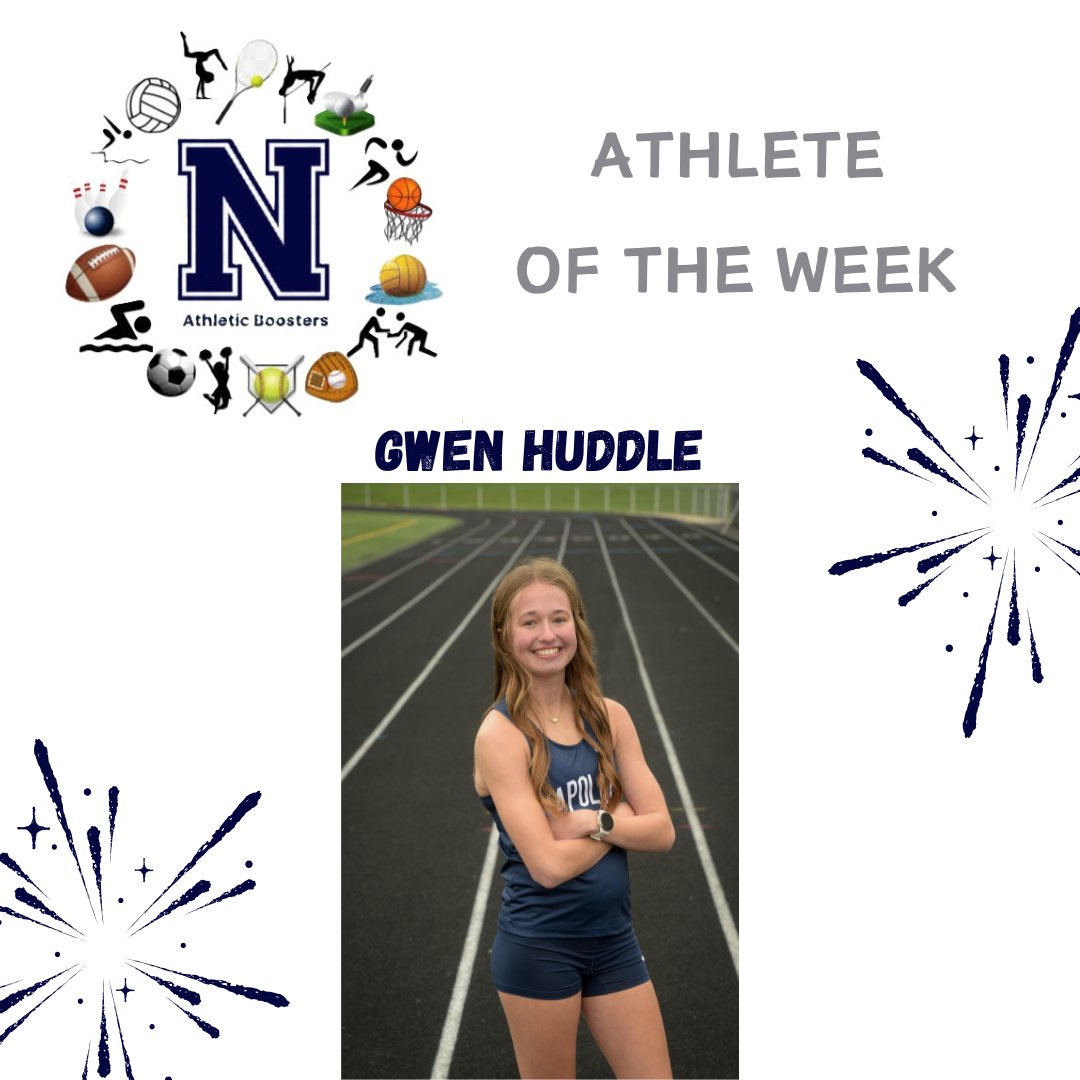 ATHLETE OF THE WEEK, April 28: Gwen Huddle, Track &amp; Field: Not only did Gwen secure two spots on the podium at the indoor state meet in February, she set a new school record for the 3200m with a time of 11:19.6 at the Perkins Invitational. We look forward to her spring season!