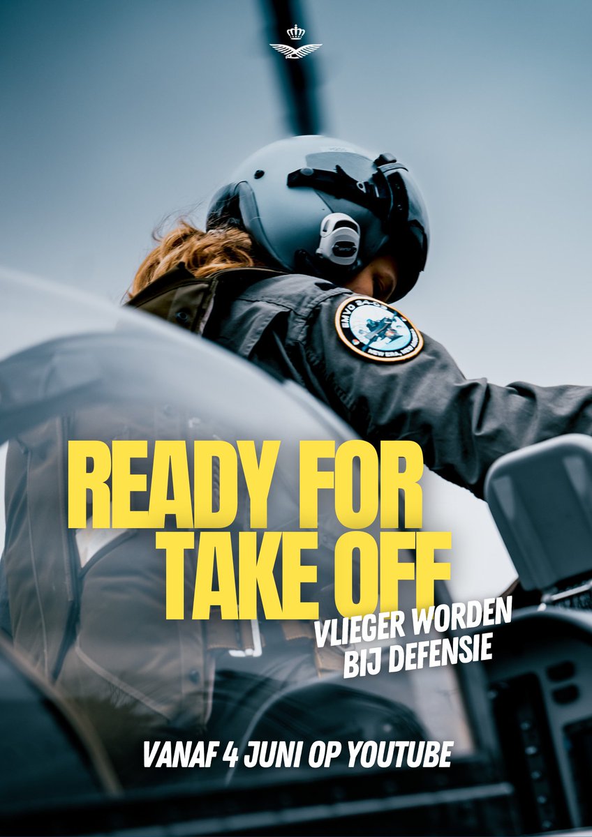 Kon_Luchtmacht's tweet image. ‘Ready for Take Off’ is de nieuwe YouTube-serie van de Koninklijke Luchtmacht
Kijk de trailer op YouTube 👉 youtu.be/U7MxfJ9QotI
Vanaf woensdag 4 juni, vier weken lang elke week een nieuwe aflevering.