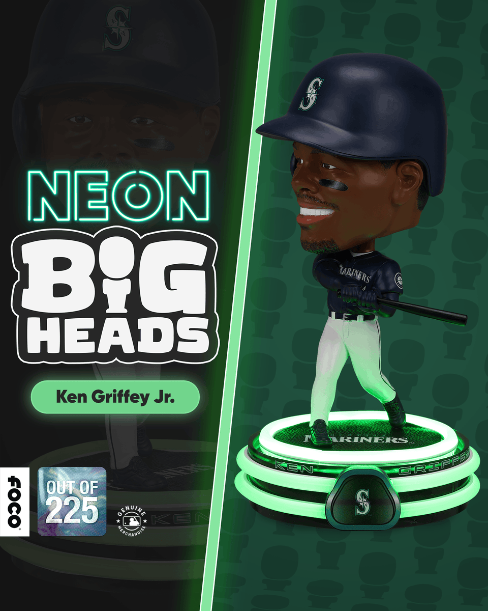 #KenGriffeyJr #Mariners Neon Bighead