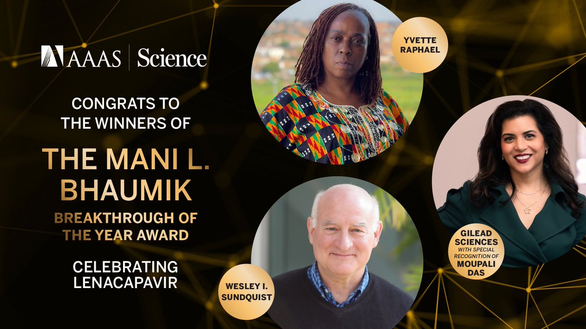 BREAKING NEWS: 
Our Executive Director <a href="/AuntyPoz/">Yvette Raphael</a> has been awarded the prestigious <a href="/aaas/">AAAS</a> Mani L. Bhaumik Breakthrough of the Year Award for her pivotal role in the development of Lenacapavir, the revolutionary 6-month injectable HIV prevention drug! #HIVPrevention #BhaumikAward