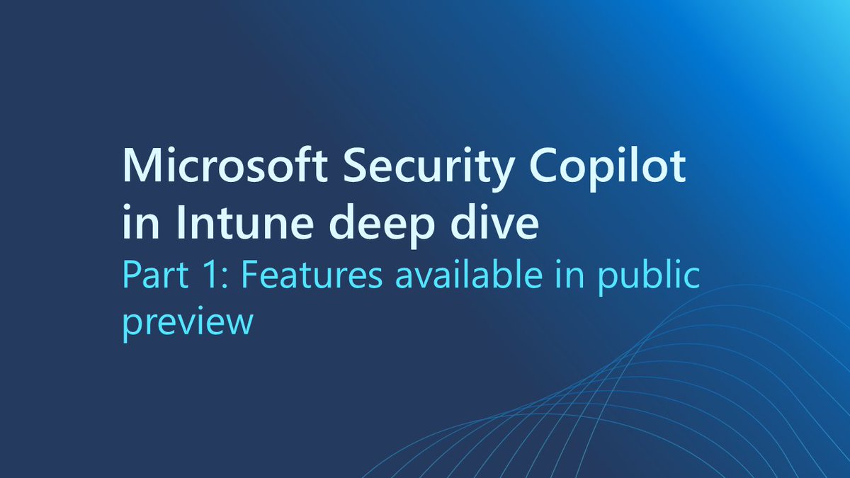 Now in public preview, the latest Microsoft Copilot in Intune enhancements are helping IT pros work smarter with powerful new capabilities:

Query device data with natural language: Get insights without needing deep KQL expertise.

Assess app elevation risks: Automatically
